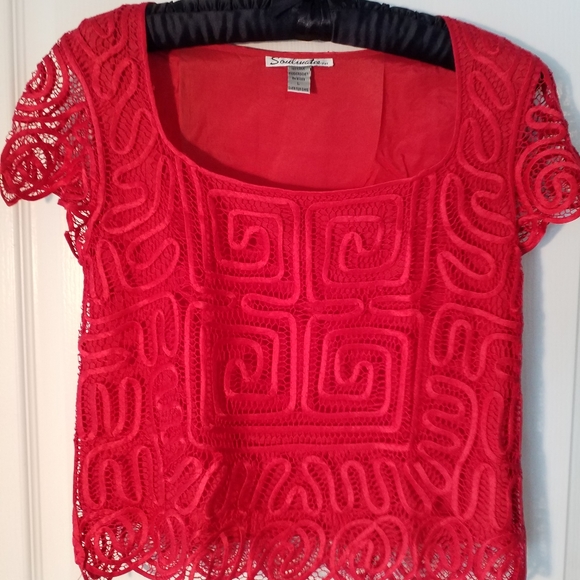 NEW SOLEMATES HAND MADE SILK DESIGNER TOP SZ LARGE - Picture 7 of 7